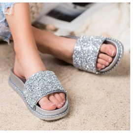 Chaussons sur la plateforme VINCEZA gris 1