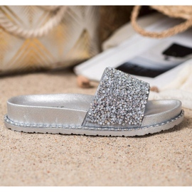 Chaussons sur la plateforme VINCEZA gris 2