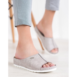 Chaussons confortables à paillettes VINCEZA gris 1