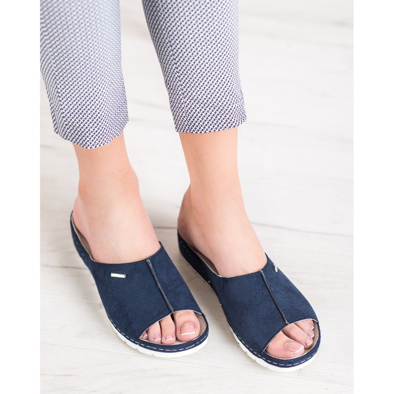 Chaussons confortables à paillettes VINCEZA bleu 1 Chaussons confortables à paillettes VINCEZA bleu 1