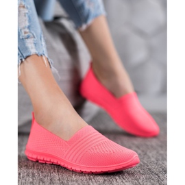 SHELOVET Slipons ajourés confortables rose 2 SHELOVET Slipons ajourés confortables rose 2