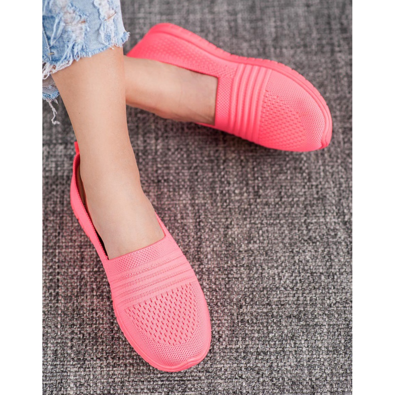 SHELOVET Slipons ajourés confortables rose 1 SHELOVET Slipons ajourés confortables rose 1