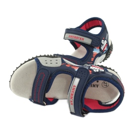 American Club Sandals en cuir INSERT HL21 / 20 Navy Bleu 4