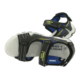 American Club Insert en cuir sandales de sport garçons rl30 / 20 noir 4