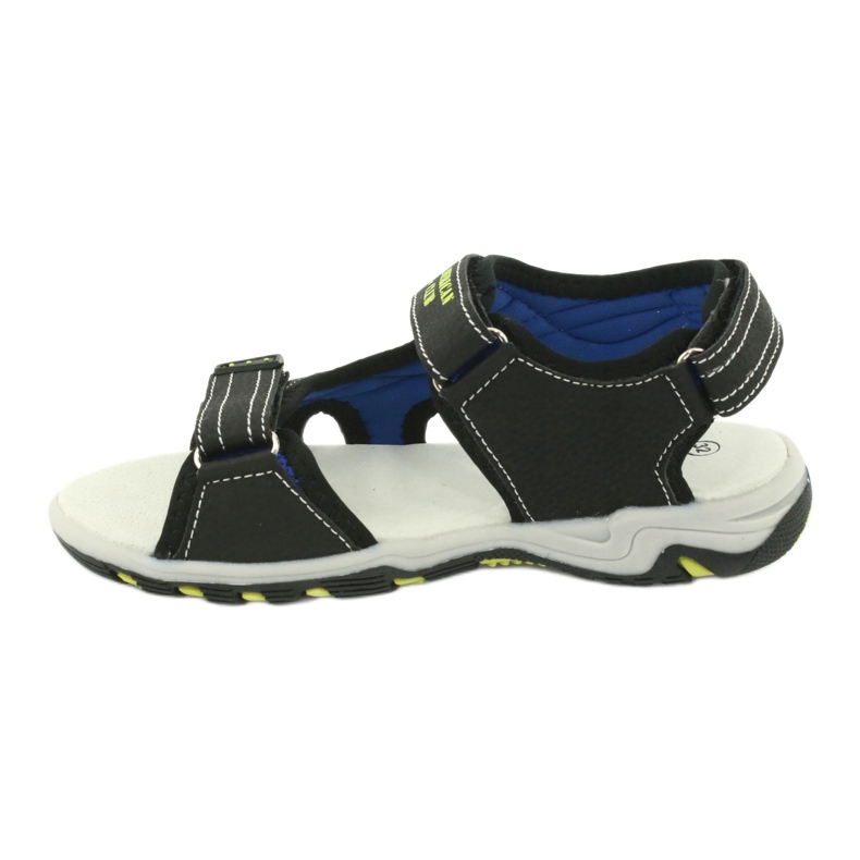 American Club Insert en cuir sandales de sport garçons rl30 / 20 noir 1