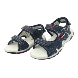 American Club Boys sandales en cuir insert rl30 / 20 bleu marine 2