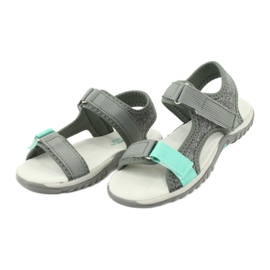 American Club RL24/20 sandales grises avec empiècement en cuir 2
