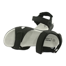 American Club HL15 / 20 sandales de sport noires 4