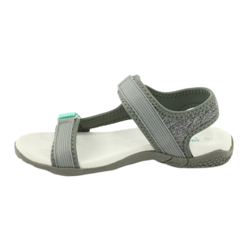Sandales insert cuir American Club RL23/20 gris vert 1