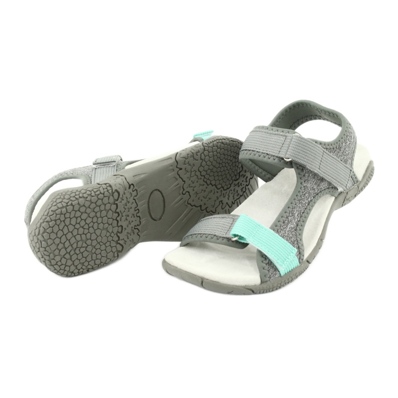 Sandales insert cuir American Club RL23/20 gris vert 3