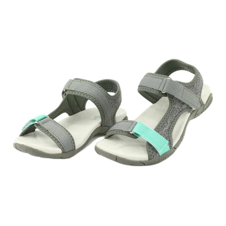 Sandales insert cuir American Club RL23/20 gris vert 2