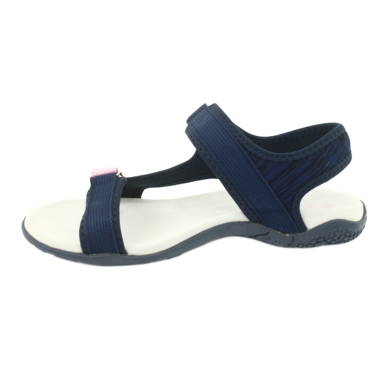 Sandales insert cuir American Club RL23/20 bleu marine rose 1