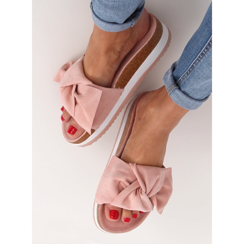 Chaussons roses pour femmes SS116P Rose 2 Chaussons roses pour femmes SS116P Rose 2
