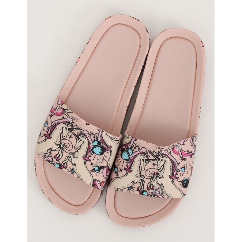 Chaussons roses licorne CK83 Rose 1