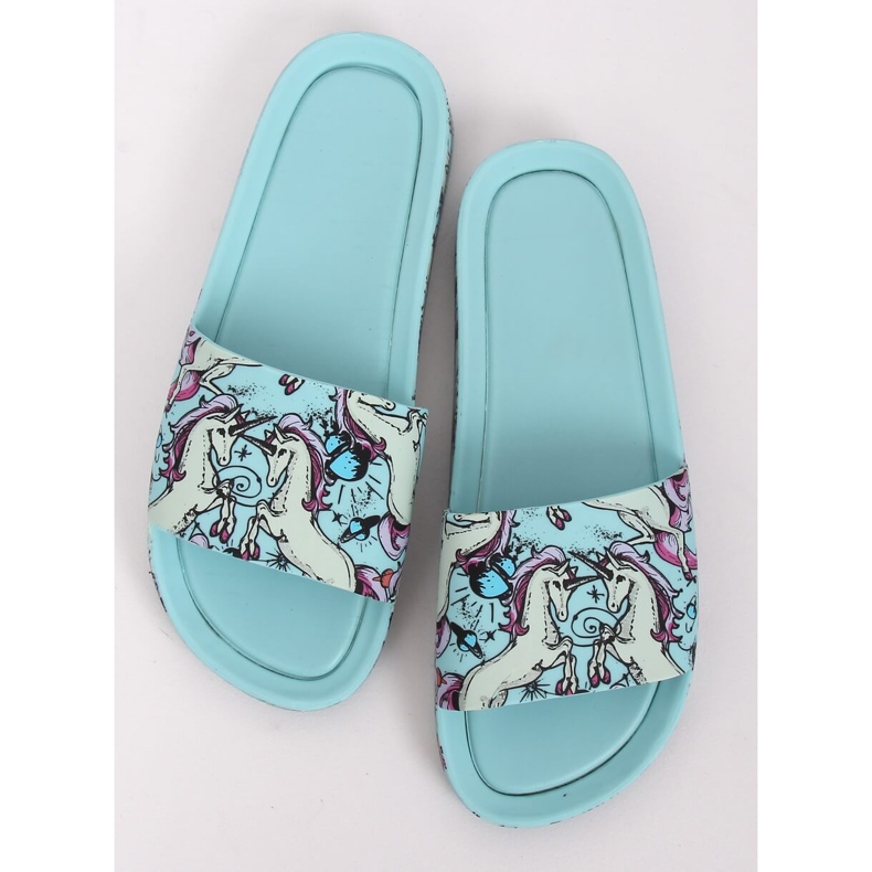 Chaussons licorne bleu CK83 L.BLUE 1 Chaussons licorne bleu CK83 L.BLUE 1