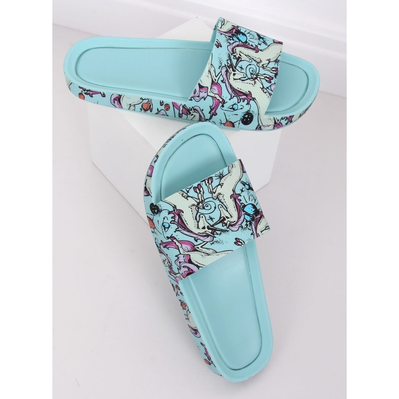 Chaussons licorne bleu CK83 L.BLUE 2 Chaussons licorne bleu CK83 L.BLUE 2