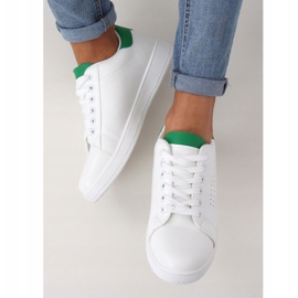 Baskets femme blanches et vertes LV101P Vert 3