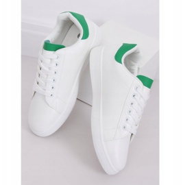 Baskets femme blanches et vertes LV101P Vert 1