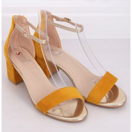Sandales talons hauts miel M307P Jaune 2