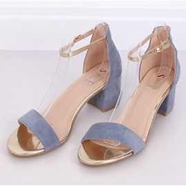 Sandales à talons bleues M307P Bleu 1