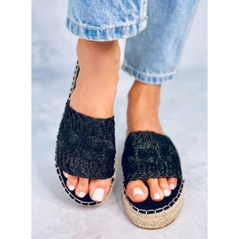 Chaussons espadrilles noires T353P Noir 1