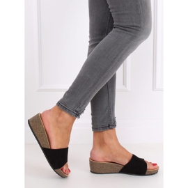 Noir G186P Chaussons compensés noirs le noir 1