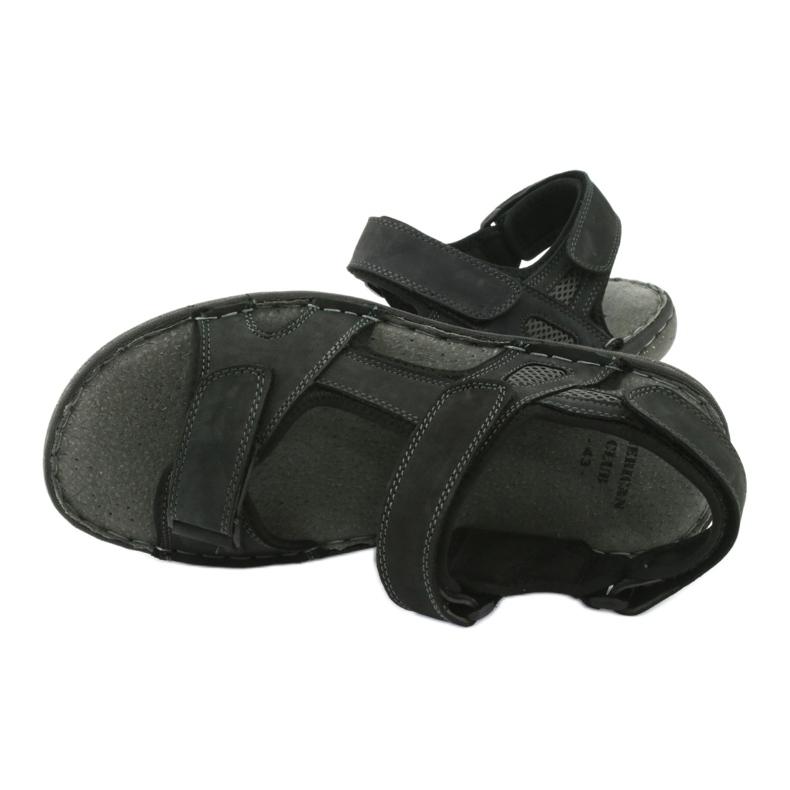 Sandales homme velcro American Club CY15/20 Dk.Navy bleu marine 5