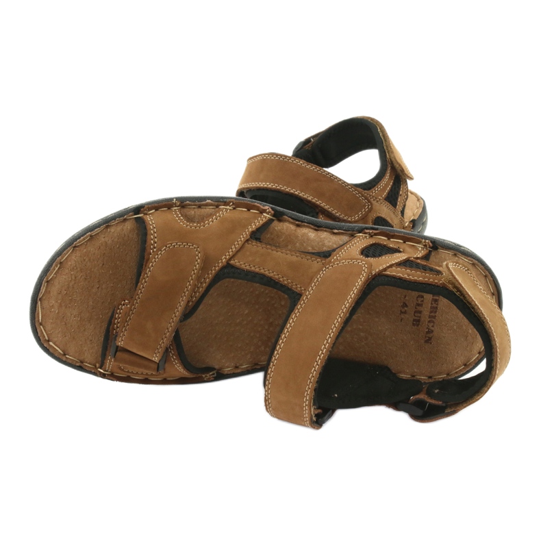 American Club CY15 / 20 sandales velcro pour hommes brun 5