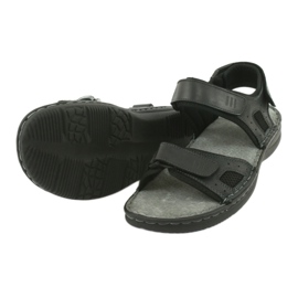 Sandales de sport confortables American Club CY13 / 20 en cuir le noir 4