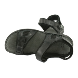 Sandales de sport confortables American Club CY13 / 20 en cuir le noir 5