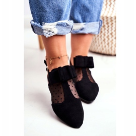 Lu Boo Femmes Ballerina Bows Mule Domino Noir le noir 3