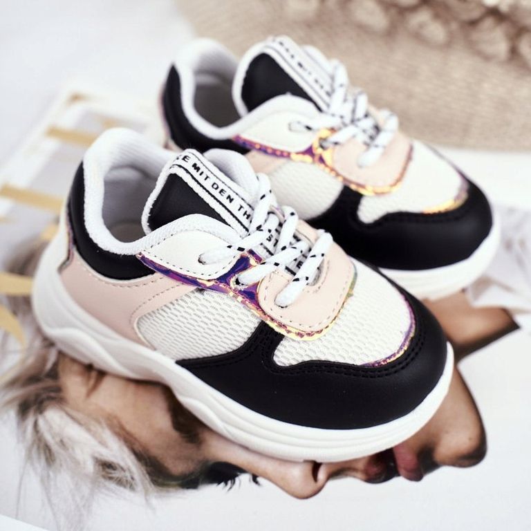 FRROCK Chaussures de sport noires Matylda pour enfants le noir multicolore 1