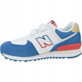 Chaussures New Balance Jr YV574SCF blanche bleu 1