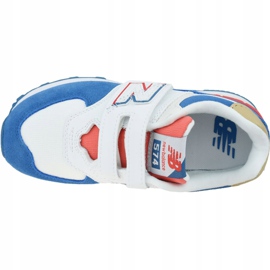 Chaussures New Balance Jr YV574SCF blanche bleu 2