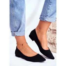EVE Ballerines Femme Daim Noir Westley le noir 1