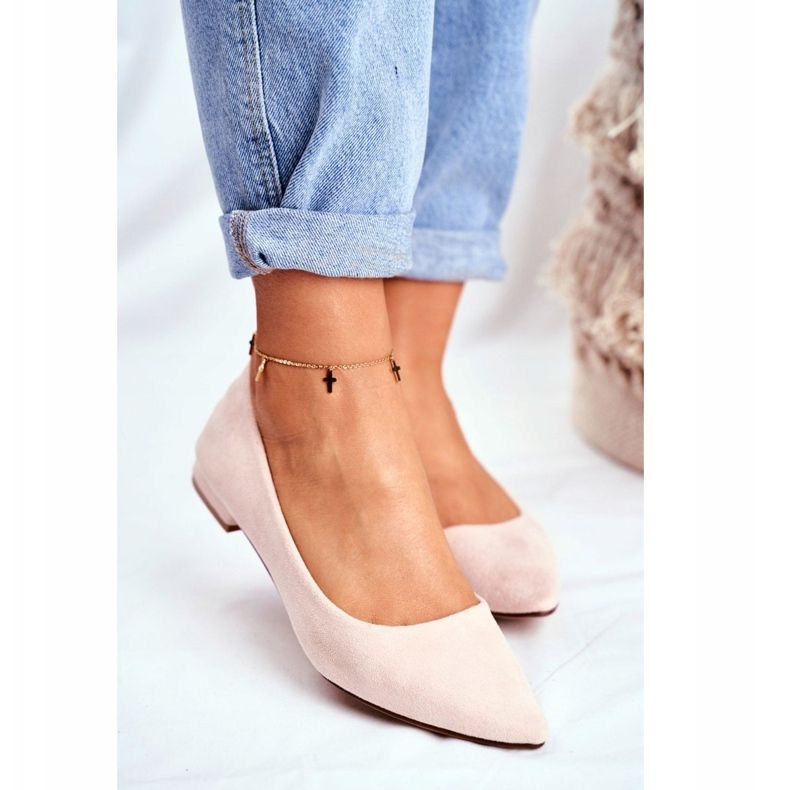 EVE Ballerines Femme En Daim Spitz Beige Westley 2