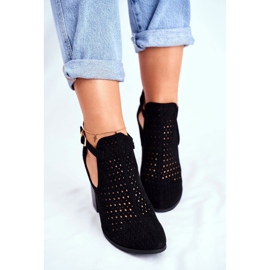 Bellucci Bottines Femme Talon Daim Ajouré Noir Morrena le noir 3