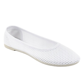 Ballerines blanches en dentelle JX56 1