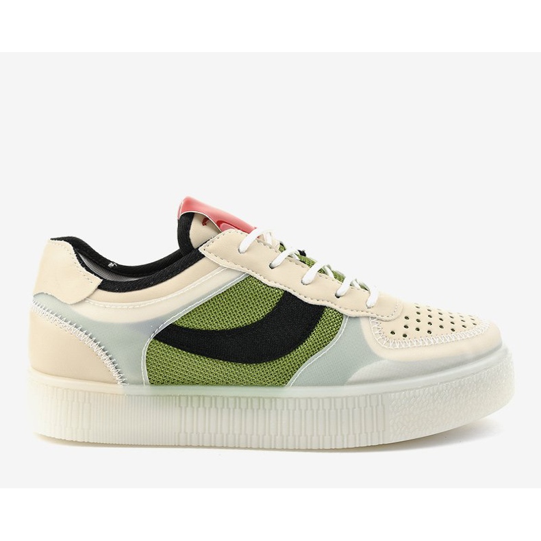 Chaussures de sport vertes baskets LA51P multicolore 2