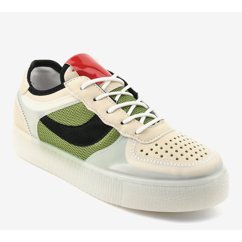 Chaussures de sport vertes baskets LA51P multicolore 1