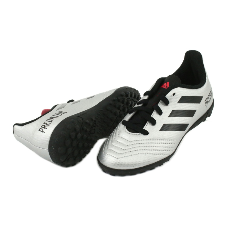 Chaussures de foot Adidas Predator 19.4 Tf Jr G25825 argent 4 Chaussures de foot Adidas Predator 19.4 Tf Jr G25825 argent 4