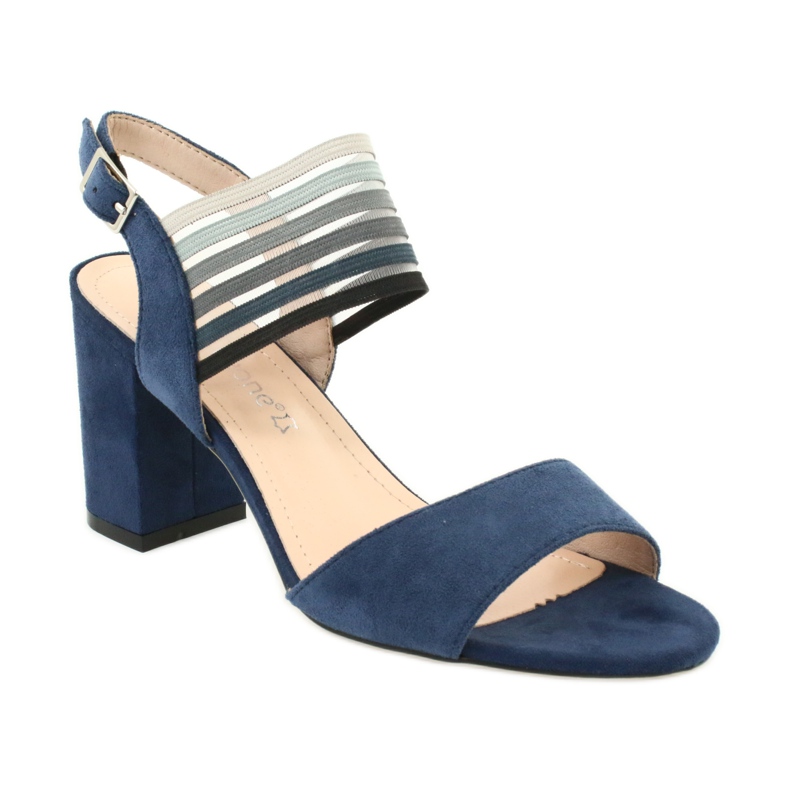 Sandales sur le poste de Sergio Leone SK867 bleu marine 1