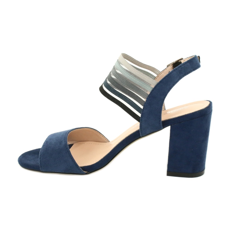 Sandales sur le poste de Sergio Leone SK867 bleu marine 2