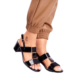 Sandales à talons bas Sergio Leone SK910 noir 1