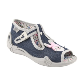 Chaussures pour enfants Befado 213P119 bleu marine gris 1