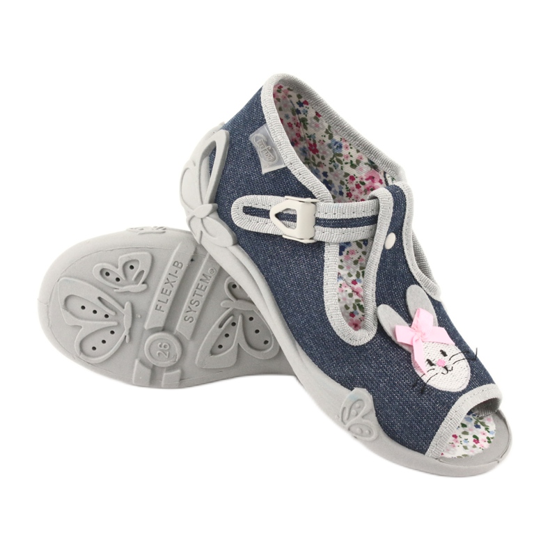 Chaussures pour enfants Befado 213P119 bleu marin gris 3