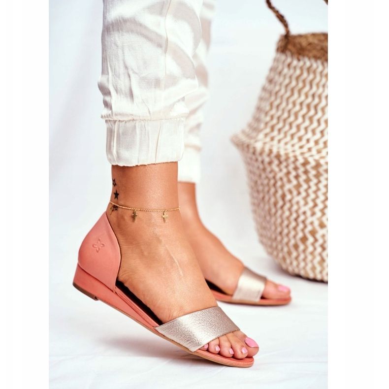 Sandales Femme Maciejka Cuir Pêche 1971 Nomara orange jaune 1