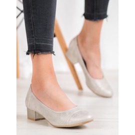 Goodin Escarpins Ajourés Sur Un Pilier doré 1