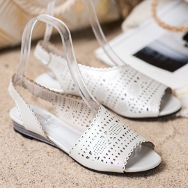 Goodin Sandales argentées brillantes gris 1