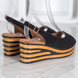 Goodin Sandales en daim clair le noir 5